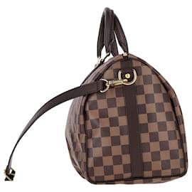 Louis Vuitton-Louis Vuitton Speedy Bandoulière 30 en toile marron-Marron,Rouge