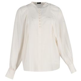 Joseph Aima Bluse mit Dolmanärmeln und Perlenknöpfen in Ecru Weiß Weiß Roh