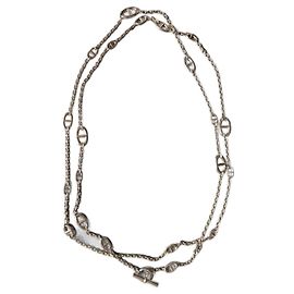 Hermès Farandole 160 cm Long Necklace 925 Sterling Silver box Silver hardware
