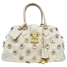 Louis Vuitton-Louis Vuitton Édition Limitée Sac Bowly Panema en Toile Beige à Pois-Beige