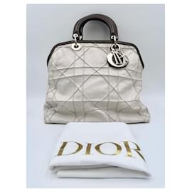 Dior-Dior Granville limited edition bag-Brown,Eggshell