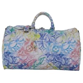 Louis Vuitton-LOUIS VUITTON Monogram Pastel Keepall Bandouliere 50 Bolsa M57486 LV Auth 77999S-Azul