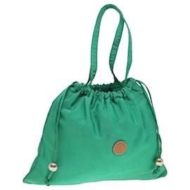 Fendi-FENDI Purse Tote Bag Nylon Green Auth 78279-Green