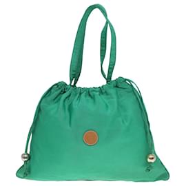Fendi-FENDI Purse Tote Bag Nylon Green Auth 78279-Green