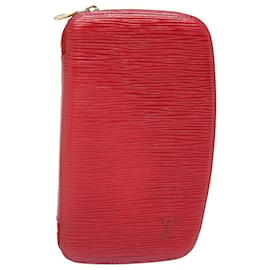 Louis Vuitton-LOUIS VUITTON Agenda Geode Epi Cartera Roja M63877 LV Auth 79196-Roja