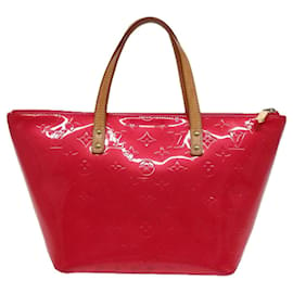 Louis Vuitton-LOUIS VUITTON Monogram Vernis Bellevue PM Bolso de Mano Rose Pop M93669 LV Auth mr270-Rosa