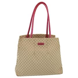 Céline-CELINE Macadam Canvas Shoulder Bag Beige Auth 78082-Beige