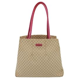 Céline-CELINE Macadam Canvas Shoulder Bag Beige Auth 78082-Beige