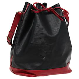 Louis Vuitton-LOUIS VUITTON Sac à épaule Epi Noe Par couleur Noir Rouge M44017 LV Auth 79238-Noir,Rouge