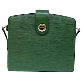 Louis Vuitton-LOUIS VUITTON Bolsa de Hombro Capuchin Epi Verde M52344 LV Auth 73678-Verde