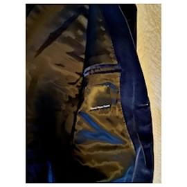 Autre Marque-Navy blue smooth velvet blazer David Mayer Naman-Dark blue