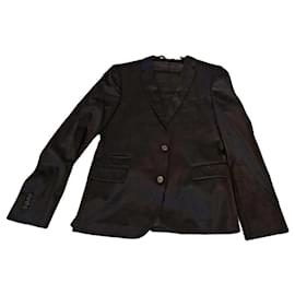 Hugo Boss-Elegant cut black damask suit-Black