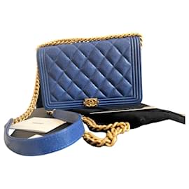 Chanel-Portafoglio sulla Catena-Blu