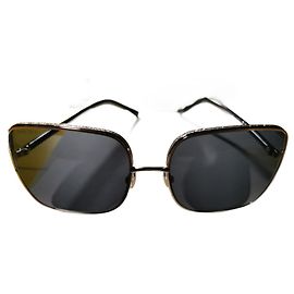 Jimmy Choo Sunglasses Black Gold Glitter Acetate Black