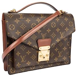 Louis Vuitton-Louis Vuitton Canvas Monogram Monceau Handbag-Brown
