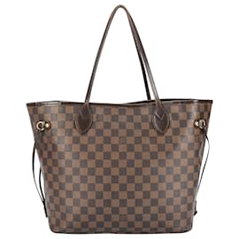 Louis Vuitton-Sac à shopper Louis Vuitton Damier Ebene Monogram Neverfull MM-Marron