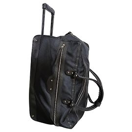 Valigia Trolley Balenciaga in tela nera e pelle Nero