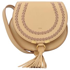 Chloé Small Marcie Saddle Bag Beige Brown Beige