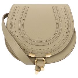 Bolsa Chloé Marcie Small Saddle Bege Marrom Bege