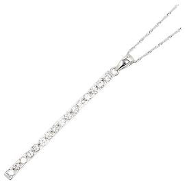 & Other Stories Collar de oro blanco K18WG con rhinestones Blanco