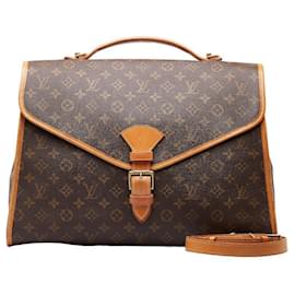 Louis Vuitton-Louis Vuitton Monogram Beverly MM Handbag M51120 Brown PVC Leather-Brown