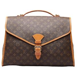Louis Vuitton-Louis Vuitton Monogram Beverly MM Handbag M51120 Brown PVC Leather-Brown