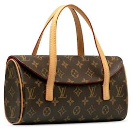 Louis Vuitton-Borsa a mano Louis Vuitton Monogram Sonatine M51902 in pelle PVC marrone in ottime condizioni-Marrone