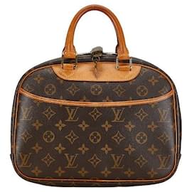 Louis Vuitton-Bolso de mano Louis Vuitton Monogram Trouville M42228 de cuero PVC marrón en muy buen estado-Castaño