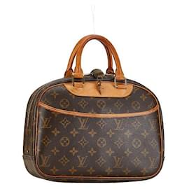 Louis Vuitton-Bolso de mano Louis Vuitton Monogram Trouville M42228 de cuero PVC marrón en muy buen estado-Castaño