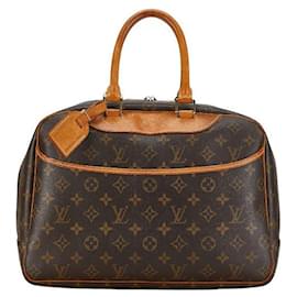 Louis Vuitton-Bolso de mano Louis Vuitton Monogram Deauville M47270 de cuero PVC marrón en muy buen estado-Castaño