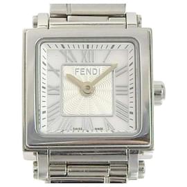 Fendi-Fendi Cuadro Mini Ladies Quartz Watch, Silver Stainless Steel, Secondhand in Great Condition-Silvery