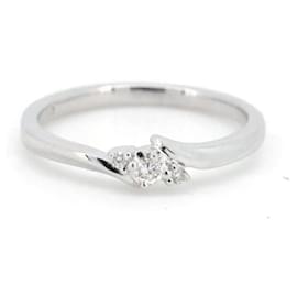 & Other Stories-Pre-owned K18WG Diamond Ring Size 6 in Great Condition-Silvery