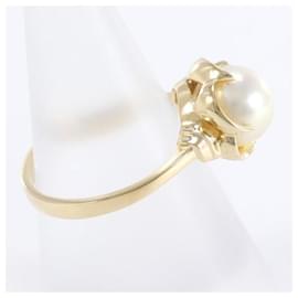 & Other Stories-K18 Yellow Gold Pearl Ring 11 in Excellent Condition-Golden