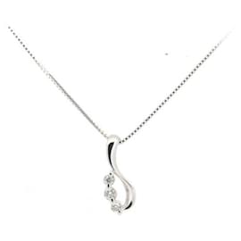& Other Stories Collana di diamanti Star Jewelry usata 0,05 ct K18WG in ottime condizioni Argento
