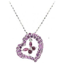 & Other Stories K18WG Ruby Pink Sapphire Pendant 1.7ct Pink