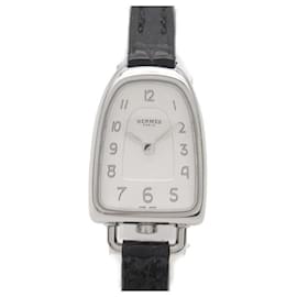 Hermès-Orologio da Donna HERMES GA1.110 - Acciaio Inossidabile, Cintura in Pelle e Coccodrillo Metallo Altro GA1.110 in Ottime Condizioni-Altro