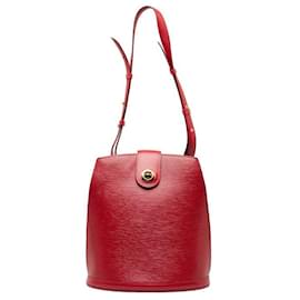 Louis Vuitton-Sac à main en cuir Epi Cluny Louis Vuitton M52257 en très bon état-Rouge