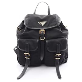 Prada-Prada Tessuto Backpack Canvas Backpack in Very Good Condition-Black