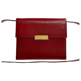 Dior-Dior Leather Crossbody Bag  Leather Crossbody Bag in Very Good Condition-Red