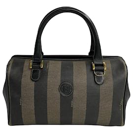 Fendi-Sac Boston Pequin Fendi Sac en toile-Marron