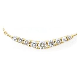 & Other Stories-K18YG Diamond Necklace 0.2ct in 18k Yellow Gold for Women in Great Condition-Golden