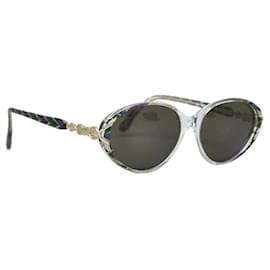 Fendi-Fendi Plastic Sunglasses Green Purple-Other