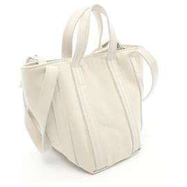 Balenciaga-Balenciaga Everyday XS North South Tote Canvas Tote Bag 672793 in Great Condition-White