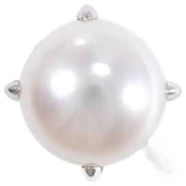 & Other Stories-PT900 Platinum Pearl Ring 10 in Pristine Condition-Silvery