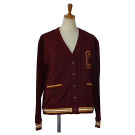 Coach Cotton M Varsity Letterman Cardigan in Great Condition Red