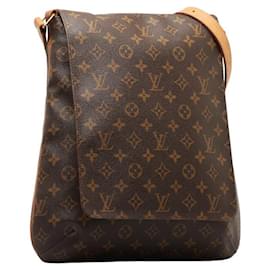 Louis Vuitton-Borsa a spalla lunga Louis Vuitton Monogram Musette Salsa M51387 in PVC marrone in ottime condizioni-Marrone