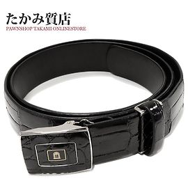& Other Stories Other Crocodile Crocodile Buckle Belt Other 2304017 in Pristine Black