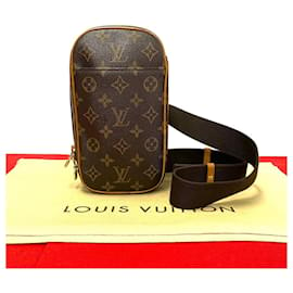 Louis Vuitton-Louis Vuitton Pochette Gange Canvas Schultertasche M51870 in sehr gutem Zustand-Braun