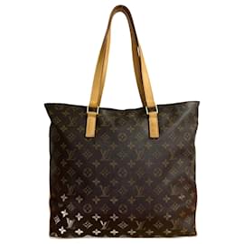 Louis Vuitton-Louis Vuitton Cabas Mezzo Canvas Tote Bag M51151 in sehr gutem Zustand-Braun