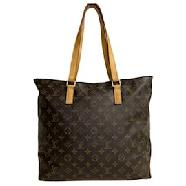 Louis Vuitton-Louis Vuitton Cabas Mezzo Canvas Tote Bag M51151 in sehr gutem Zustand-Braun